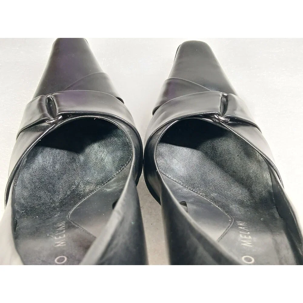 Antonio Melani Vero Cuoio Black Leather Heels – Size 8.5 – 4